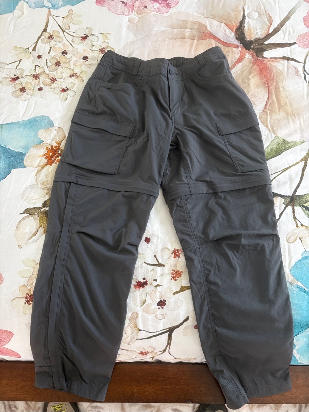 REI Dark Gray Convertible Cargo Joggers 37” long 30” waist. Never worn
